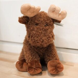 Bearington Collection Morton Plush Moose Brown Soft Stuffed Animal, 10.5 In NWT
